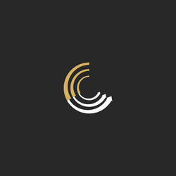 Arrow up round signal logo Royalty Free Vector Image