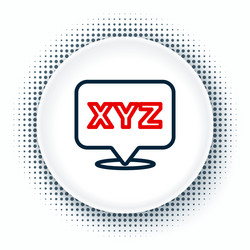 line xyz coordinate system icon isolated on white vector image
