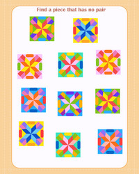 logic game for children find which shape is unpa vector image