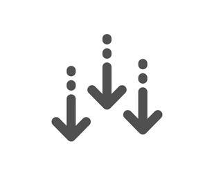 scroll down arrow icon scrolling screen sign vector image