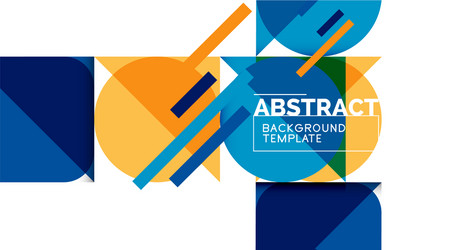 simple circles and triangles abstract background vector image