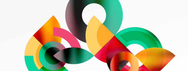 trendy simple circle abstract background vector image