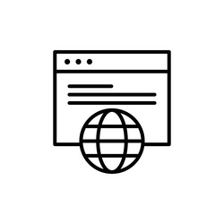 web browser icon ideal for internet and online vector image