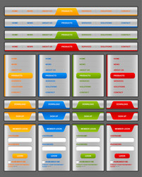 Website Navigation & UI Elements vector image