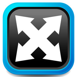4-way arrow as expand resize adjustment alignment vector image
