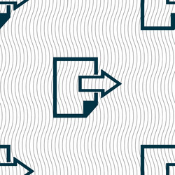 export file icon document symbol seamless vector image