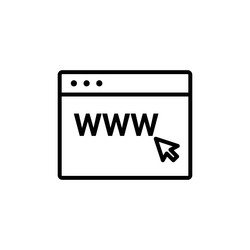 internet browser icon ideal for web navigation vector image