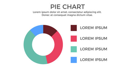 pie chart infographic element vector image