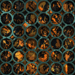 retro circle pattern with grunge effect vector image