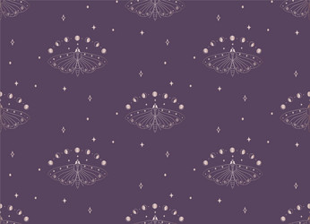 seamless background and pattern with moths vector image
