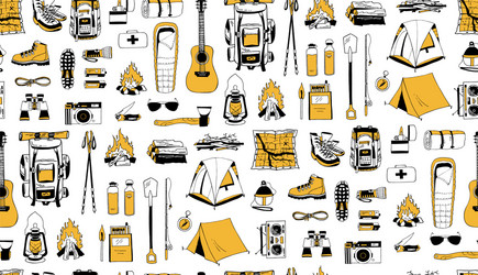 seamless pattern with isolated elements vector image