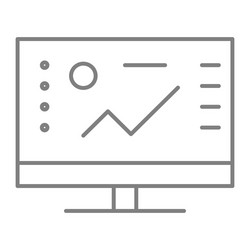 software thin line icon computer vector image