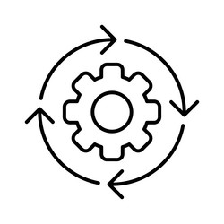 system restart automation outline icon vector image