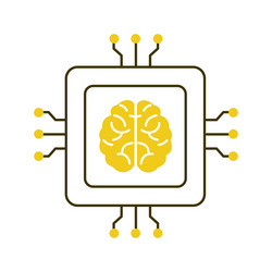 ai cognitive neural network icon design deep vector image