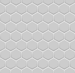 gray hexagon of honeycomb brick pattern seamless vector image