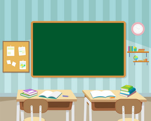 in front of empty classroom vector image