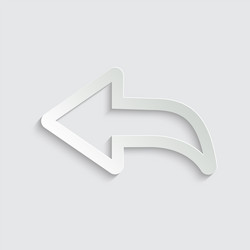 paper arrow icon line design set for web vector image