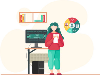 programmer engineering and coding vector image