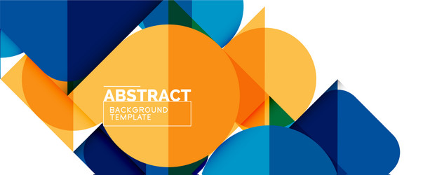simple circles and triangles abstract background vector image