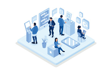 development team at work concept can use for web vector image