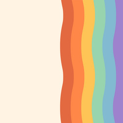 groovy rainbow retro background with copy space vector image
