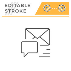 message delivery editable stroke line icon vector image