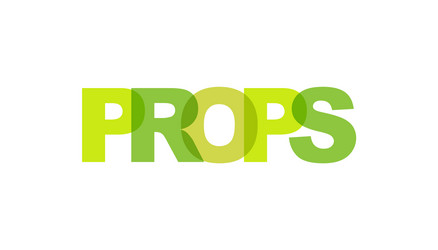 props phrase overlap color no transparency vector image