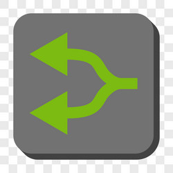 split arrows left rounded square button vector image