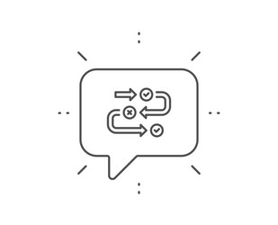 survey progress line icon algorithm sign vector image