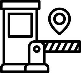 barrier gate icon location map and navigation vector image