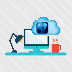 cloud computing design vector image