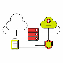 cloud server security concept ideal for tech vector image
