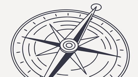 compass rose with cardinal points navigation vector image