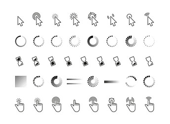 Interface Progress Cursor Set vector image