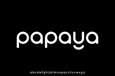 modern rounded decorative alphabet display font vector image