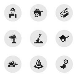 set of 9 editable structure icons includes vector image