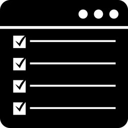 web page check mark report list flat design vector image
