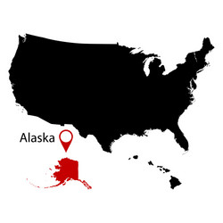 map of the us state alaska Vector Image