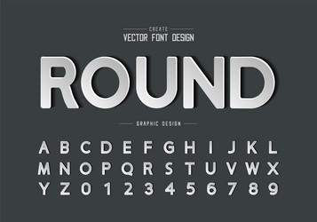 paper font and round alphabet design typeface vector image