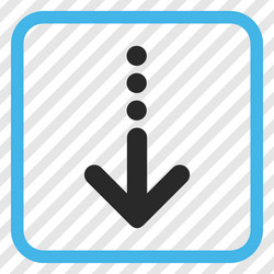 send down icon in a frame vector image