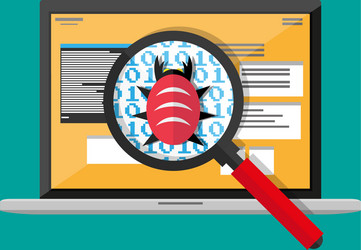 Software Error & Virus Detection vector image
