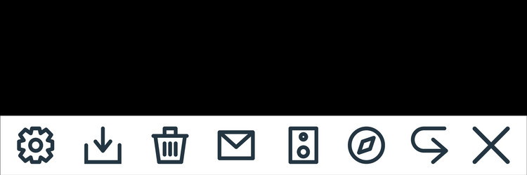 user interface line icons linear set quality vector image