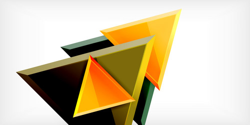 abstract background - colorful triangles with 3d vector image