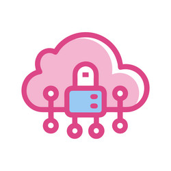 cloud server security concept ideal for tech vector image