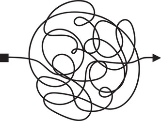 confused complicated way as chaos or problem vector image