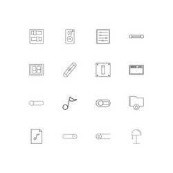 electrical linear thin icons set outlined simple vector image