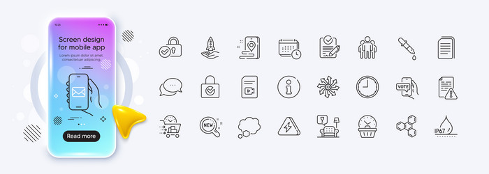 info talk bubble and time line icons for web app vector image