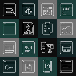 set line search engine software flowchart vector image