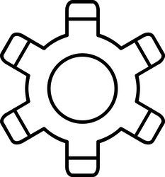 setting line icon design vector image
