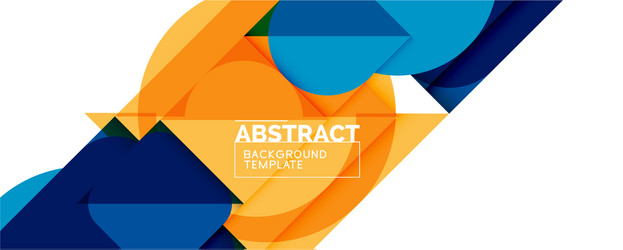 simple circles and triangles abstract background vector image